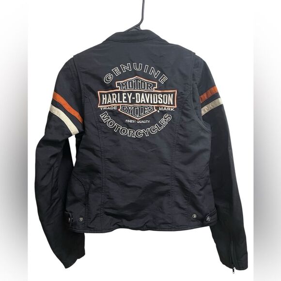 Harley Davidson Women’s Embroidered Motorcycle Riding Zip-up Biker Jacket SZ S - Picture 2 of 10